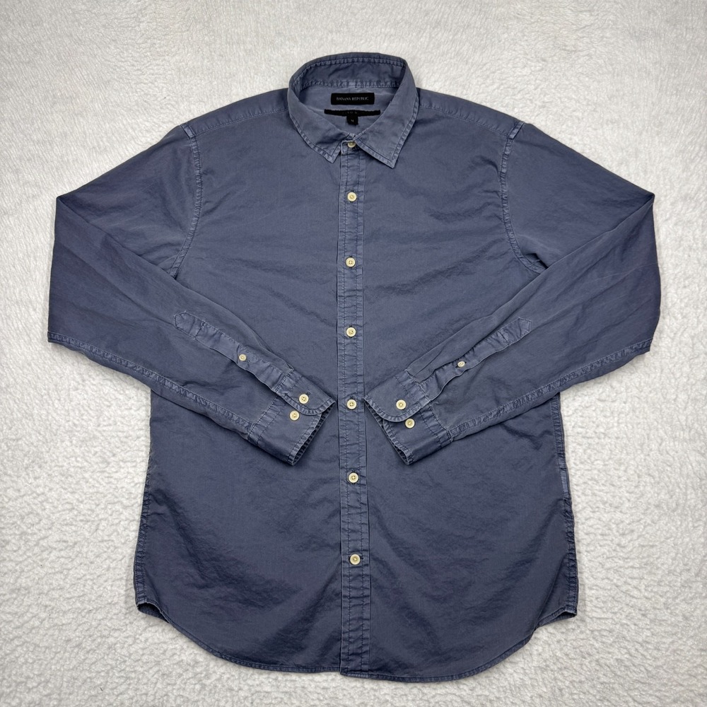 Banana Republic Shirt Long Sleeve Button Down Untucked Slim Fit Men's Size M